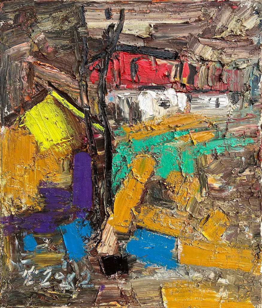 Xiang Weiguang Village Abstract Expressionist 60x80cm USD743 672 Oil Paintings